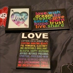 Set of 3 wall art pieces